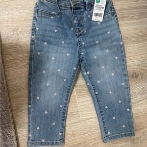 Blue Jeans with Heart Pattern
